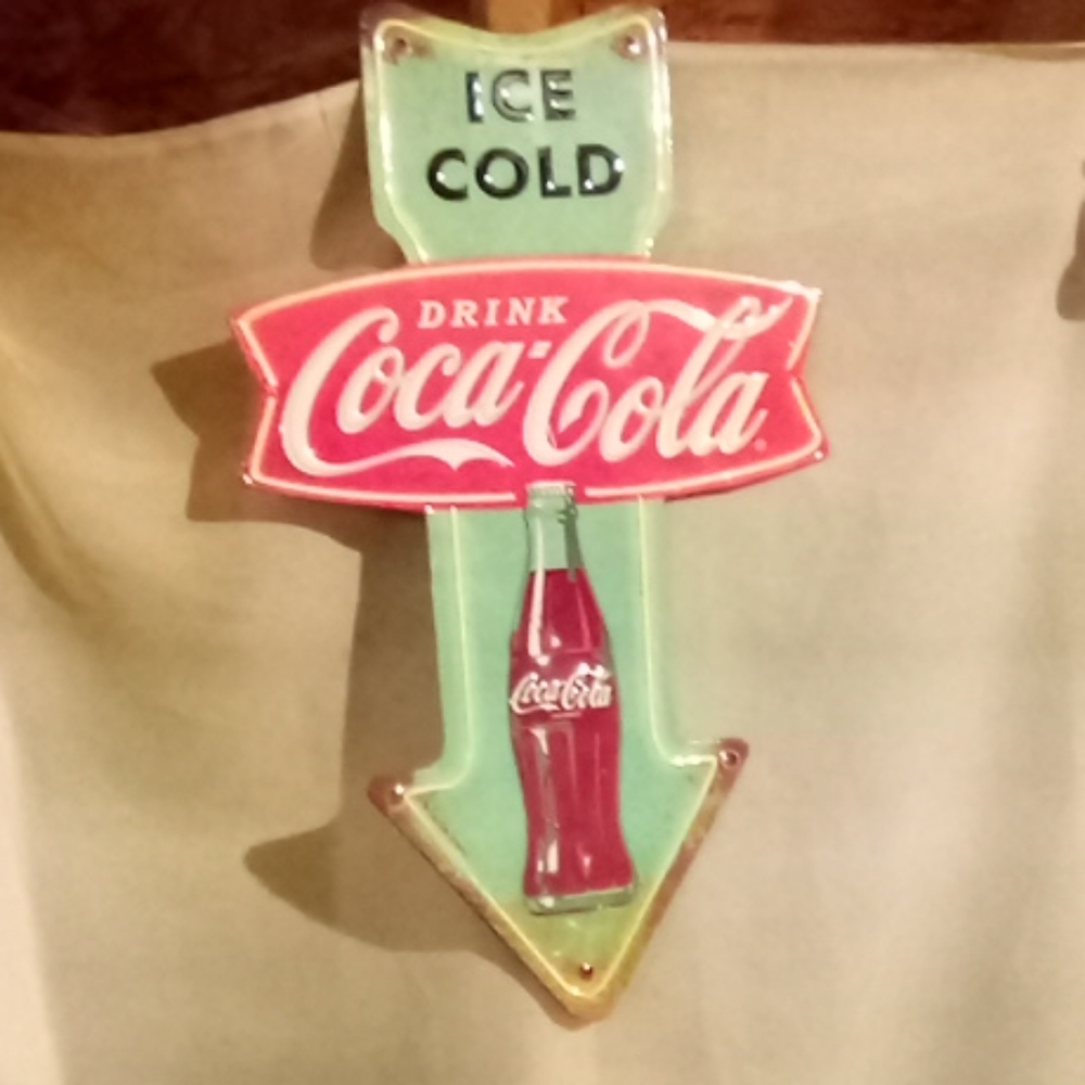 Reproduction Coca Cola arrow sign 5/$30